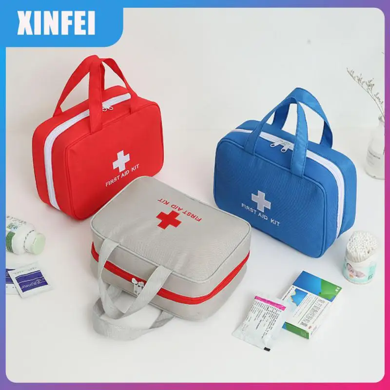

Eye-catching Cross Symbol First Aid Kit Practical Simple Household Student Prevention Kit Waterproof Emergency Kit Fast