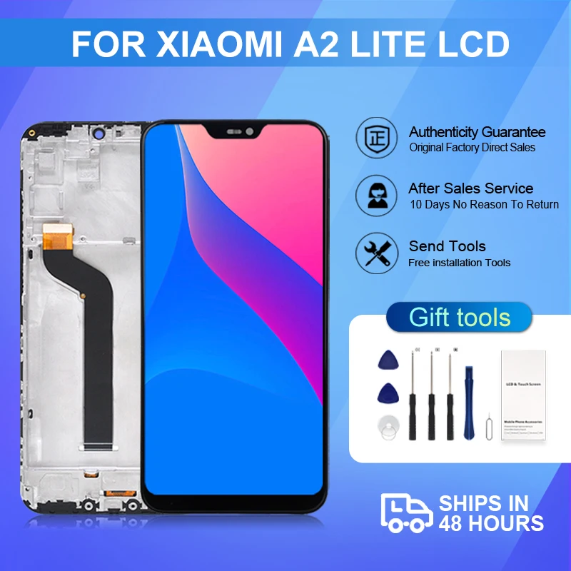 

1Pcs For Redmi 6 Pro Lcd Touch Screen Digitizer Assembly For Xiaomi A2 Lite Display With Sensor Flex Free Shipping With Tools