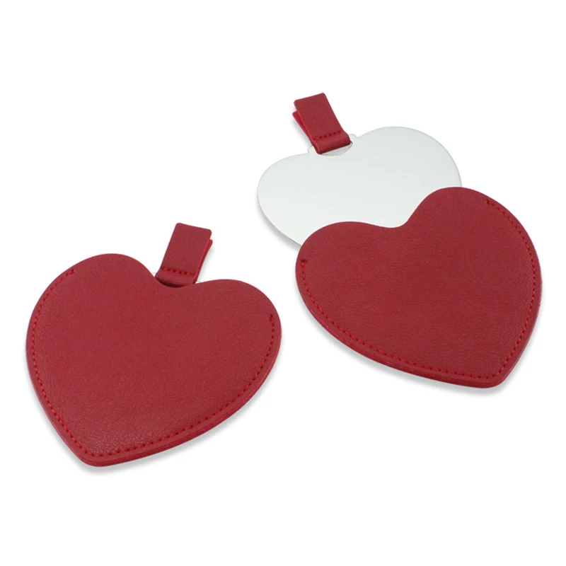 

Makeup Mirror Make Up Pocket Heart Compact Makeup Stainless Steel Mirrors