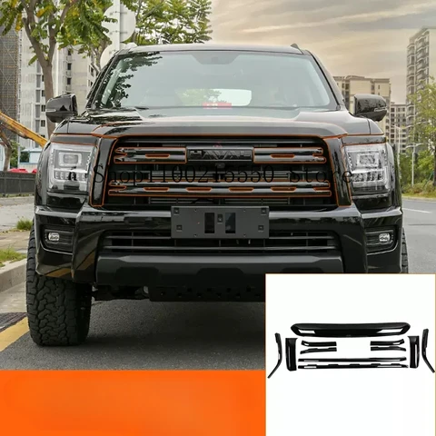 Передняя решетка для решетки радиатора автомобиля, черная отделочная лента, подходит для Great Wall Haval H5 2023 2024, аксессуары для модификации экстерьера