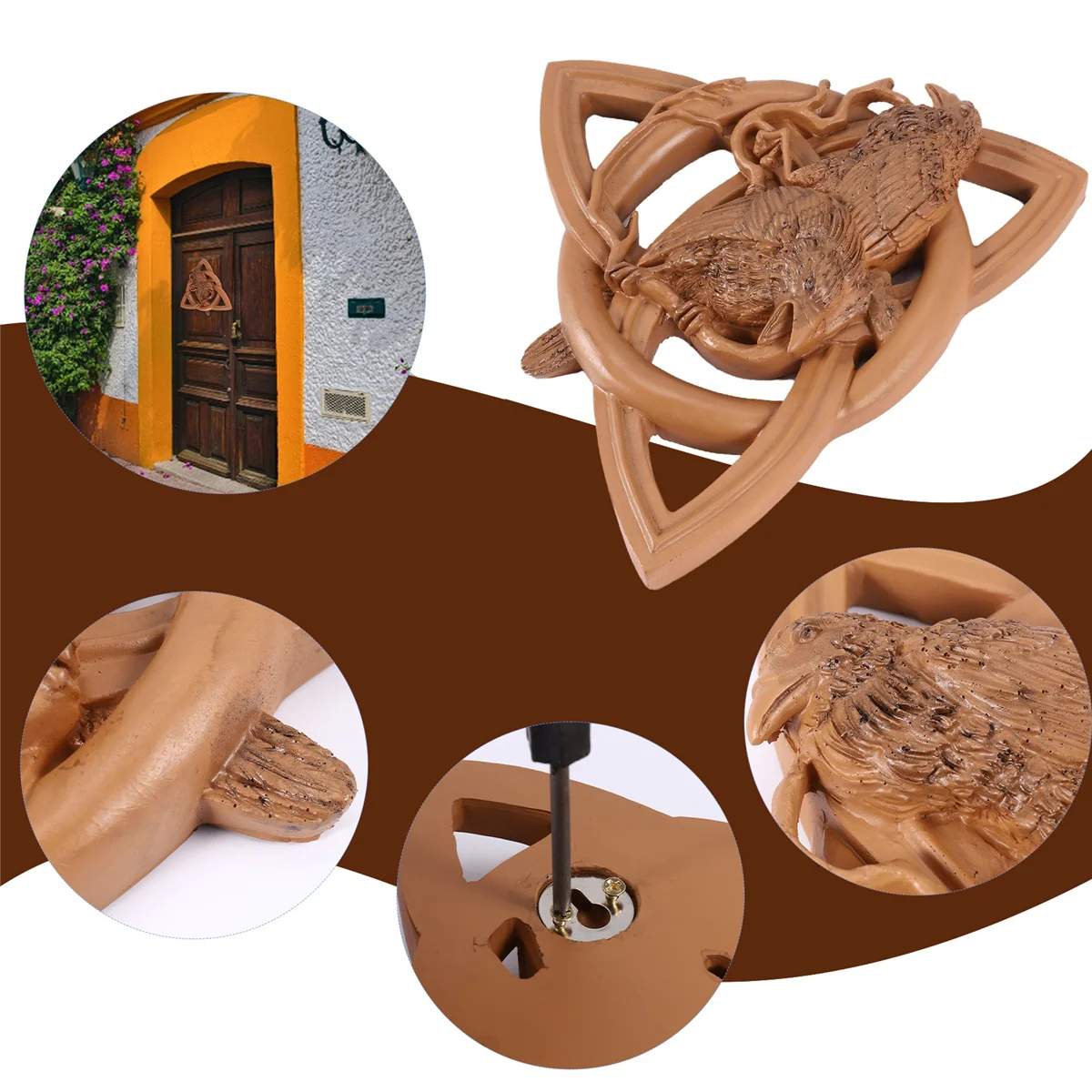 Скандинавские языческие боги резьба искусственная смола Настенный декор сад