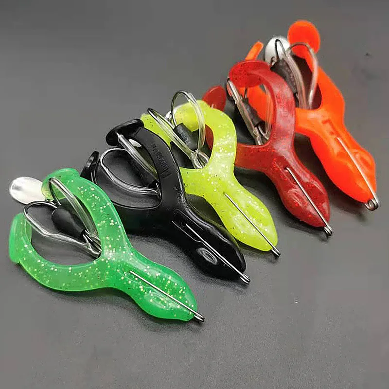 

1Pcs 9cm/17g Frog Fishing Lure Soft Bait With Spoon Fishing Tackle For Snakehead Silicone Bait Frog Lure With Hook