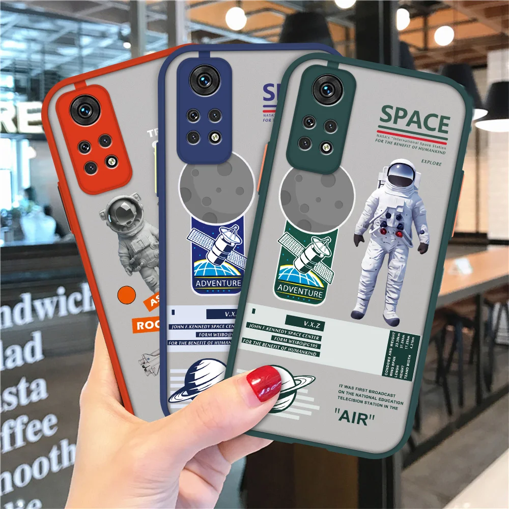 

For Xiaomi Redmi Note 11 10 Pro Plus Max Note 9 8 7 6 Pro astronaut Panited Phone Case Funda For Redmi 10T 11T 11E 10S 11S 9T 9S