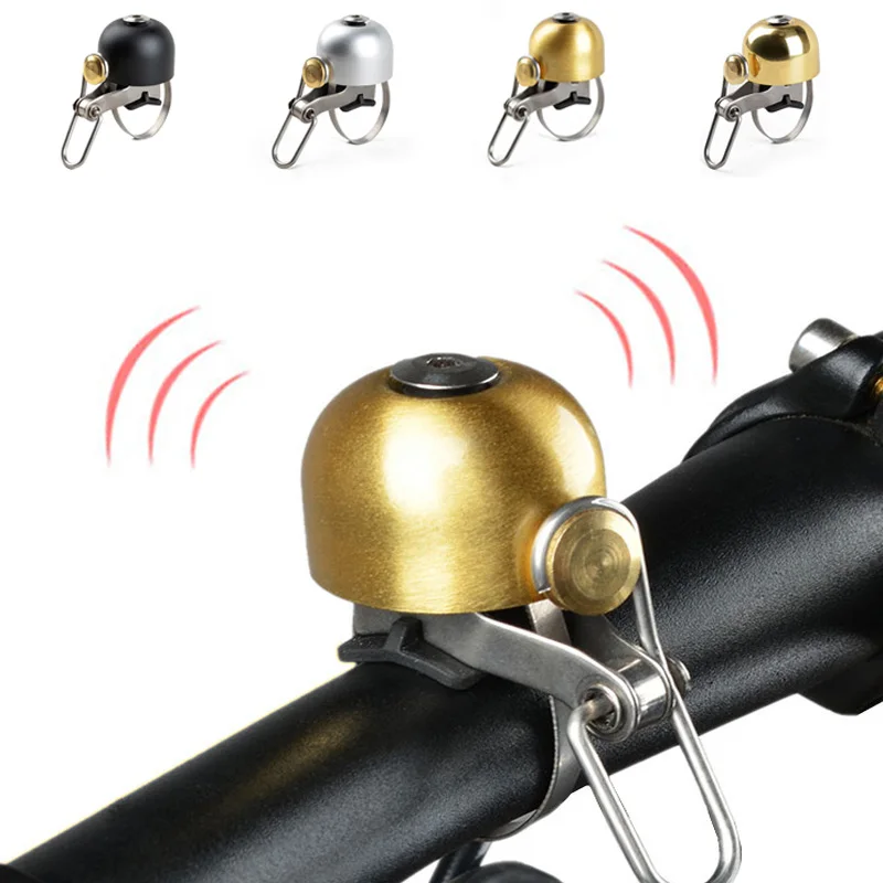 

New Vintage Stainless Steel Bike Bell MTB Road Bike Horn Sound Safety Warning Bike Bell Call Accessories with Mounting LockPlate