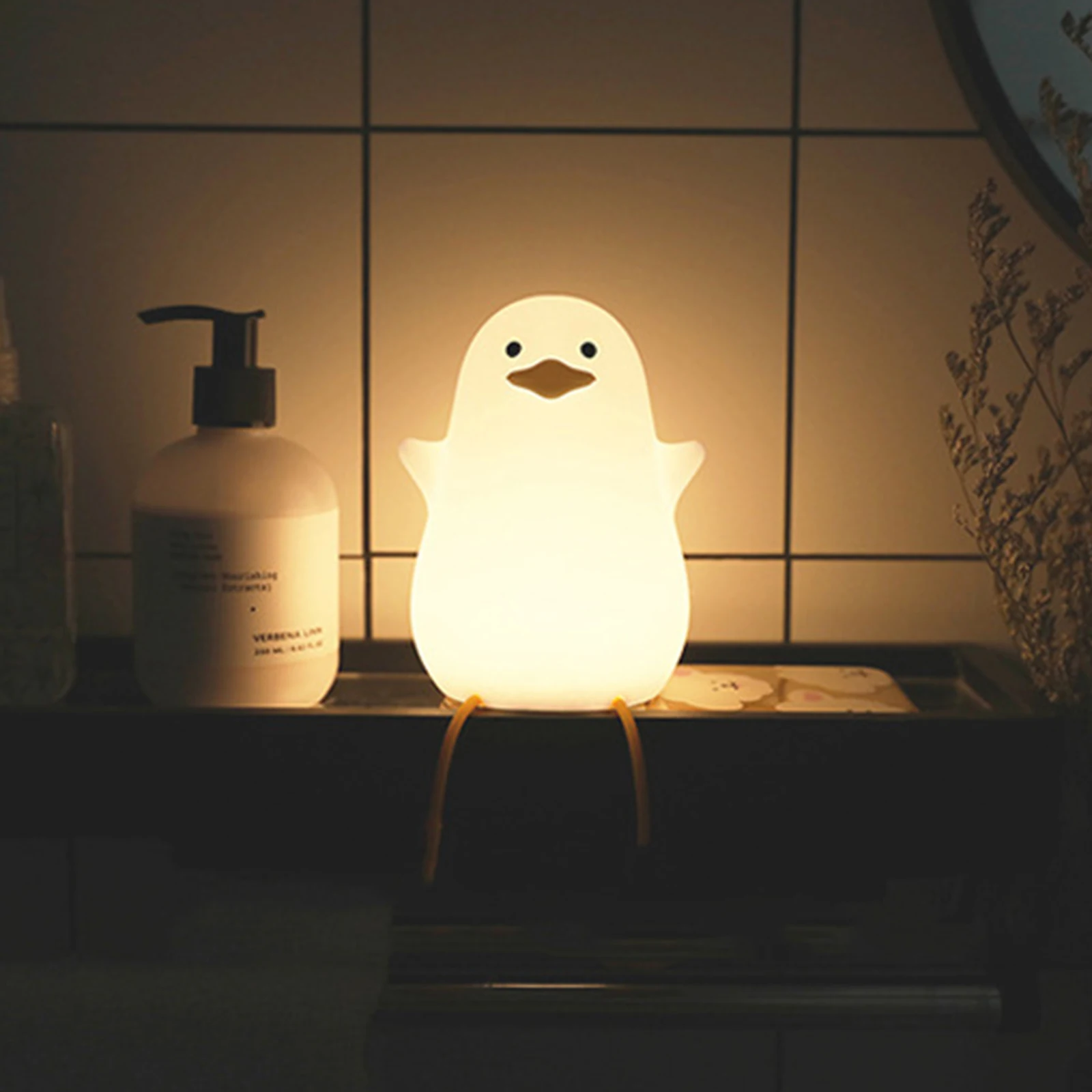 

Little Gull Kids Sleeping Pat Light Silicone 1200mAh Bedside Atmosphere Lamp Phone Holder Christmas Gifts Bedroom Decor