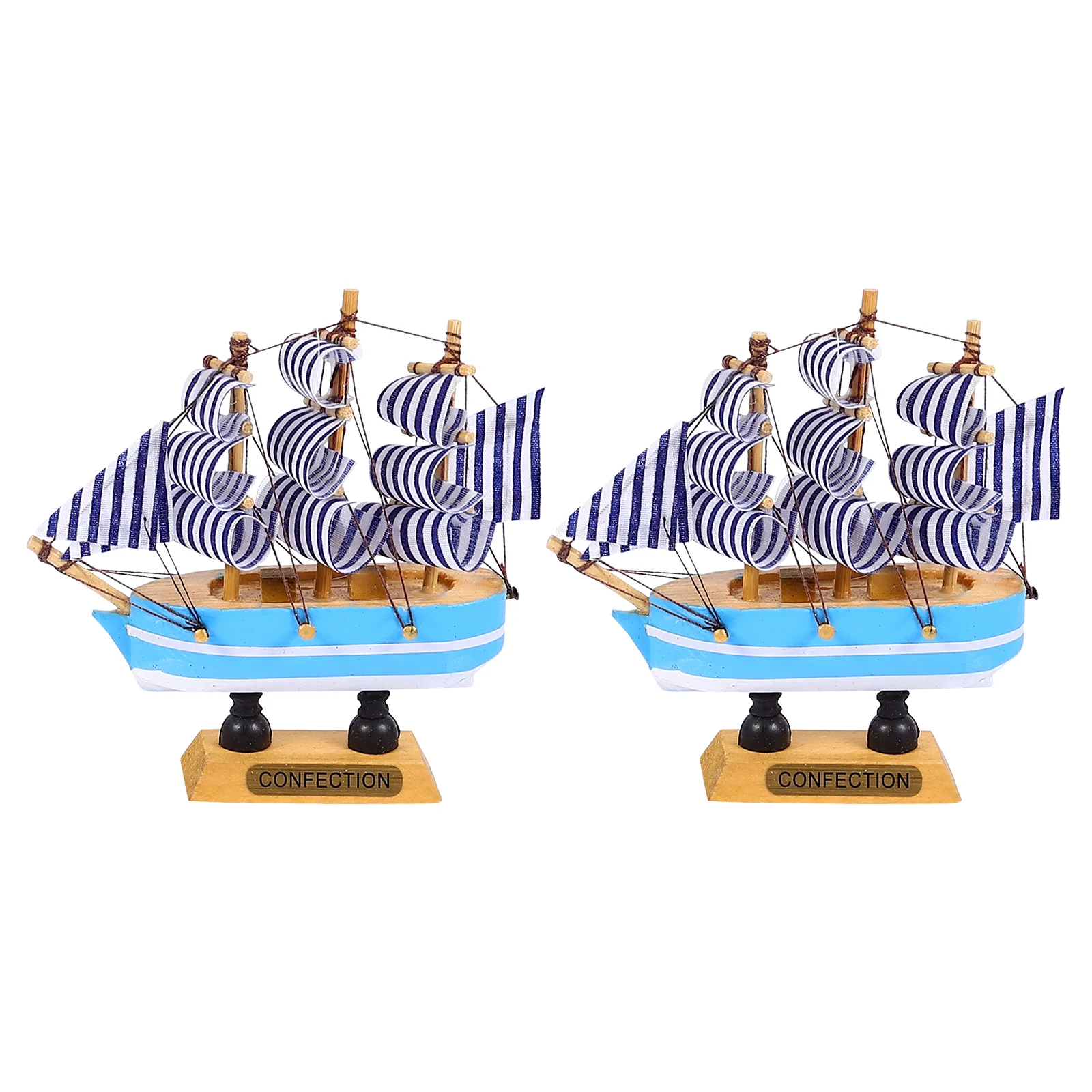 

2 Pcs Gift Mini Accessories Dessert Pick Cake Adornment Toppers Wooden Ornament Graduation Cupcake