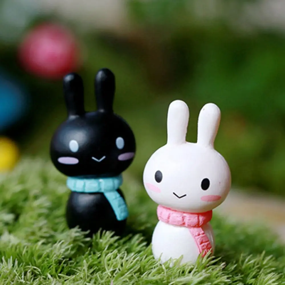 

Rabbit Easter Decoration Miniature Animal Figurine Resin Craft Mini Bunny Garden Cute Ornament DIY Accessories