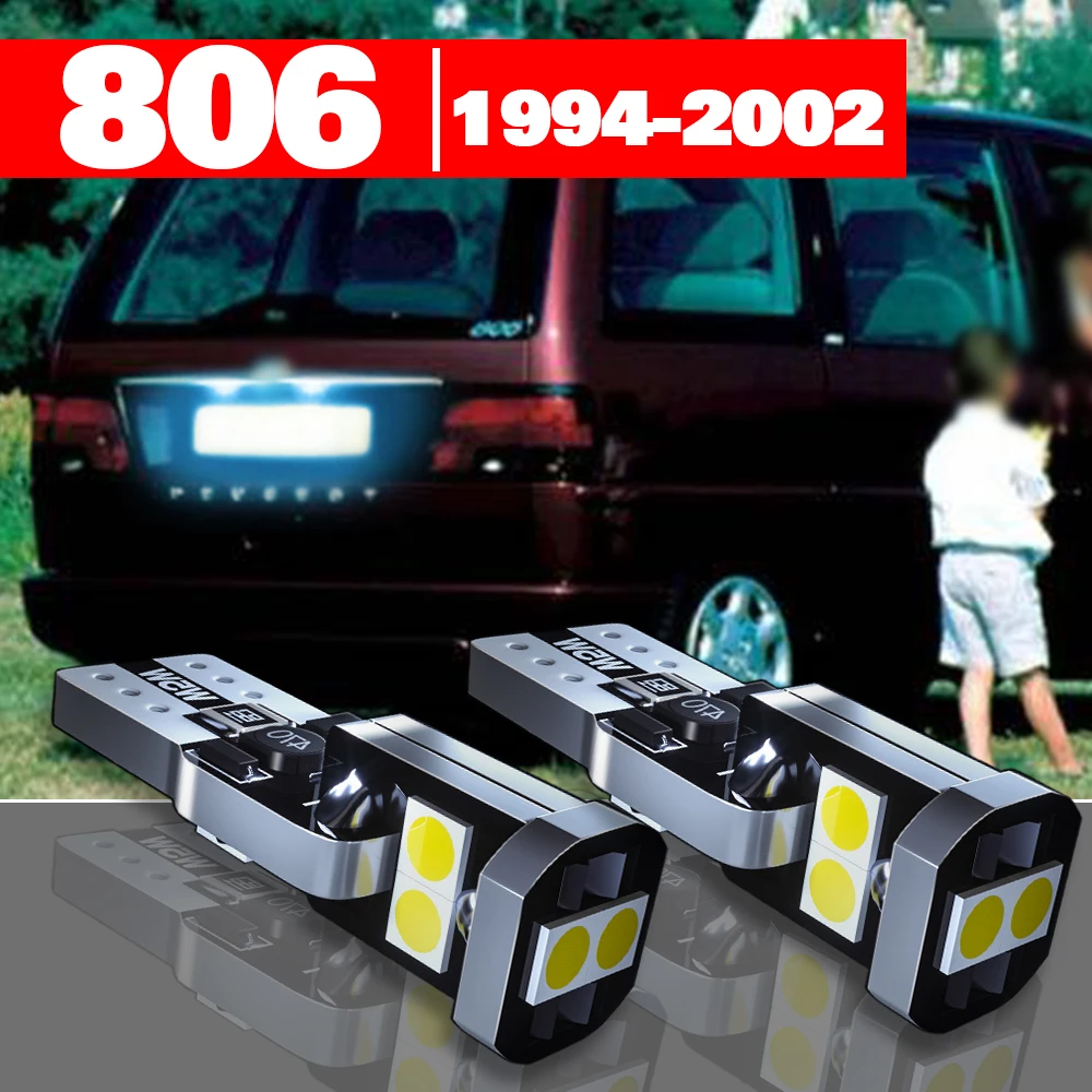 

For Peugeot 806 1994-2002 Accessories 2pcs LED License Plate Light 1995 1996 1997 1998 1999 2000 2001