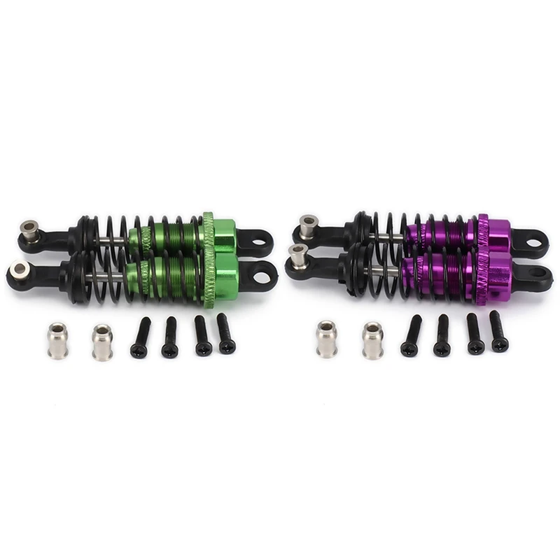 

4 шт. масляный регулируемый амортизатор 65 мм для 1/18 Wltoys A959 A969 A979 K929 Hpi Hsp Traxxas Losi фиолетовый и зеленый