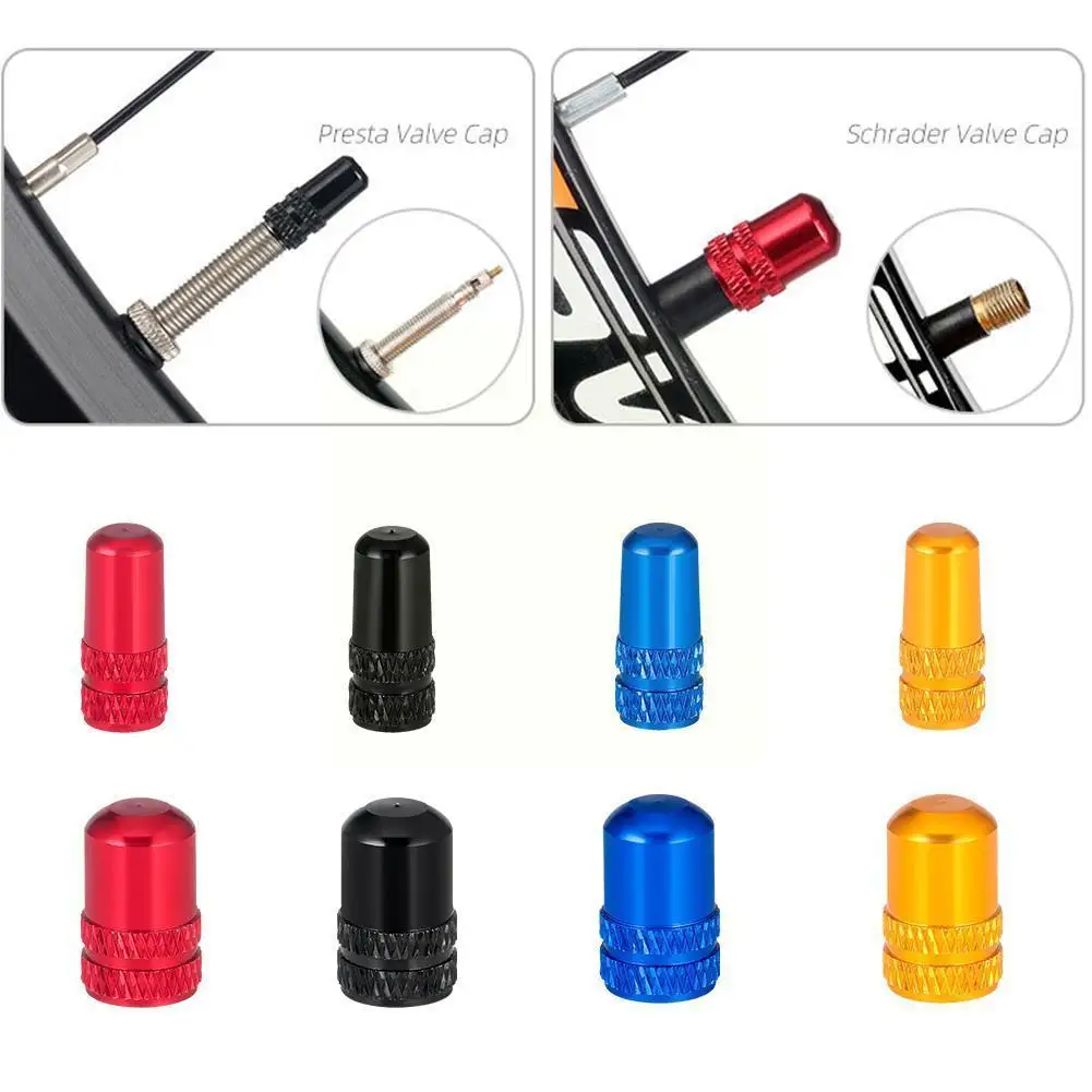 Купи 1pc Bicycle Valve Aluminum Alloy Presta/Schrader Road Bike Cover Mountain Accessories Dust Valve Bicycle Tire Protection J0U4 за 4 рублей в магазине AliExpress