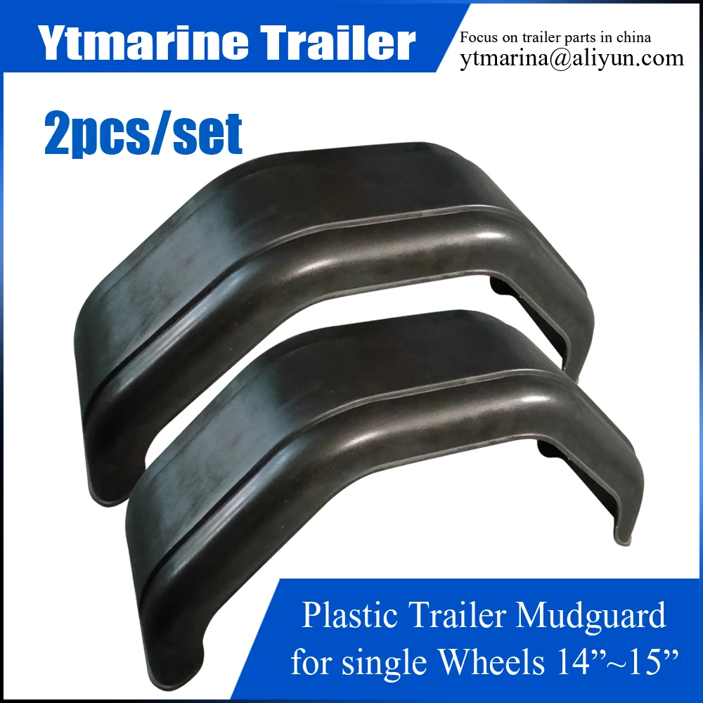 

Aile remorque,2PCS Trailer Plastic Mudguard Fender Cover for single Wheels 14”~15” RV Parts Camper Caravan Accessories