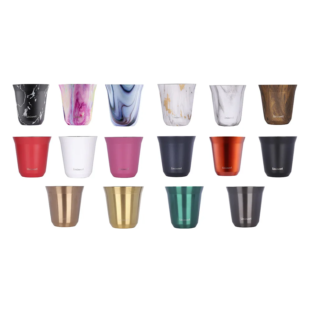 

Кофейная чашка из нержавеющей стали, Капсульная кофейная чашка 304, двухслойная теплоизоляционная портативная чашка, чайная чашка, пивная чашка для молока