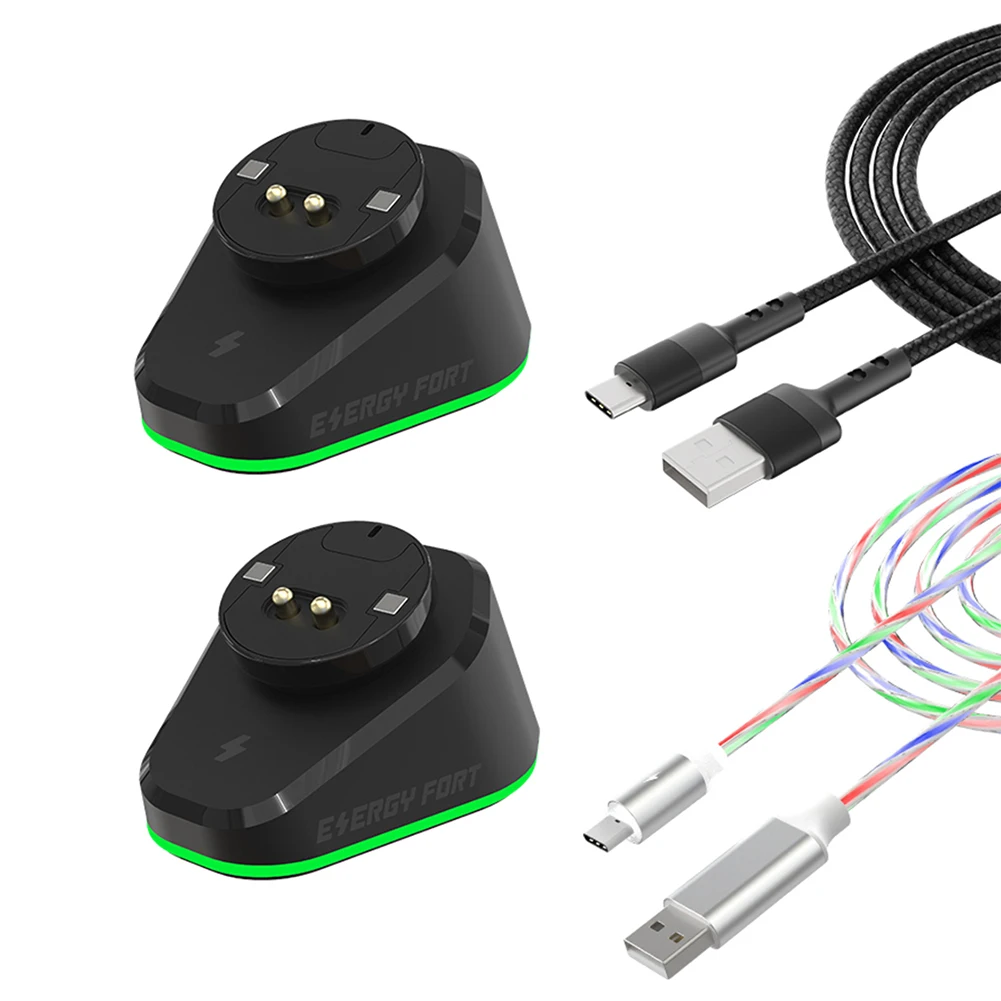 

Gaming Mouse Charger Dock with RGB Breathing Light + 2m Type-C Charger Cable for Logitech G703 HERO/G903 HERO