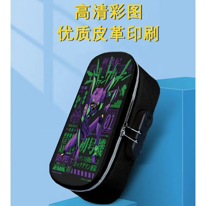 EVA No. 1 Футляр для карандашей мальчиков с кодовым замком Neon Genesis Evangelion канцелярская