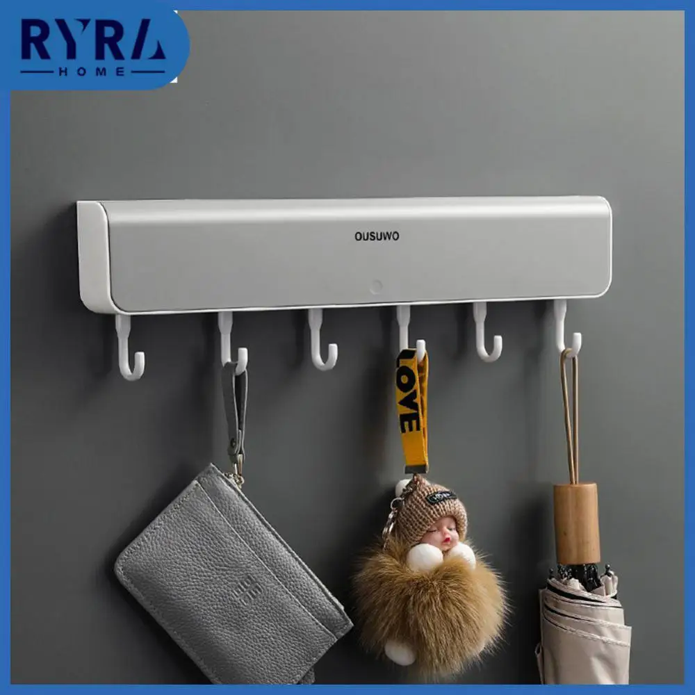 

Abs Punch-free Kitchen Bathroom Accessories Wall-mounted Storage Hangers Sticky Hook Key Holder Household Storage Hook