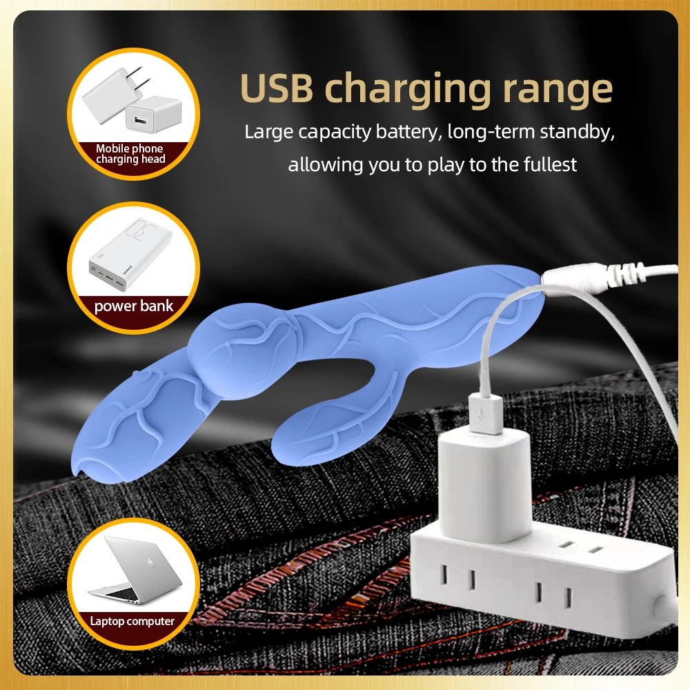 Беспроводной AV-фаллоимитатор LEZEE вибратор Кролик вибрирующий длинный пенис