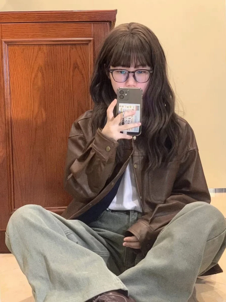 Женская весенне-осенняя свободная тонкая куртка очень большая американская