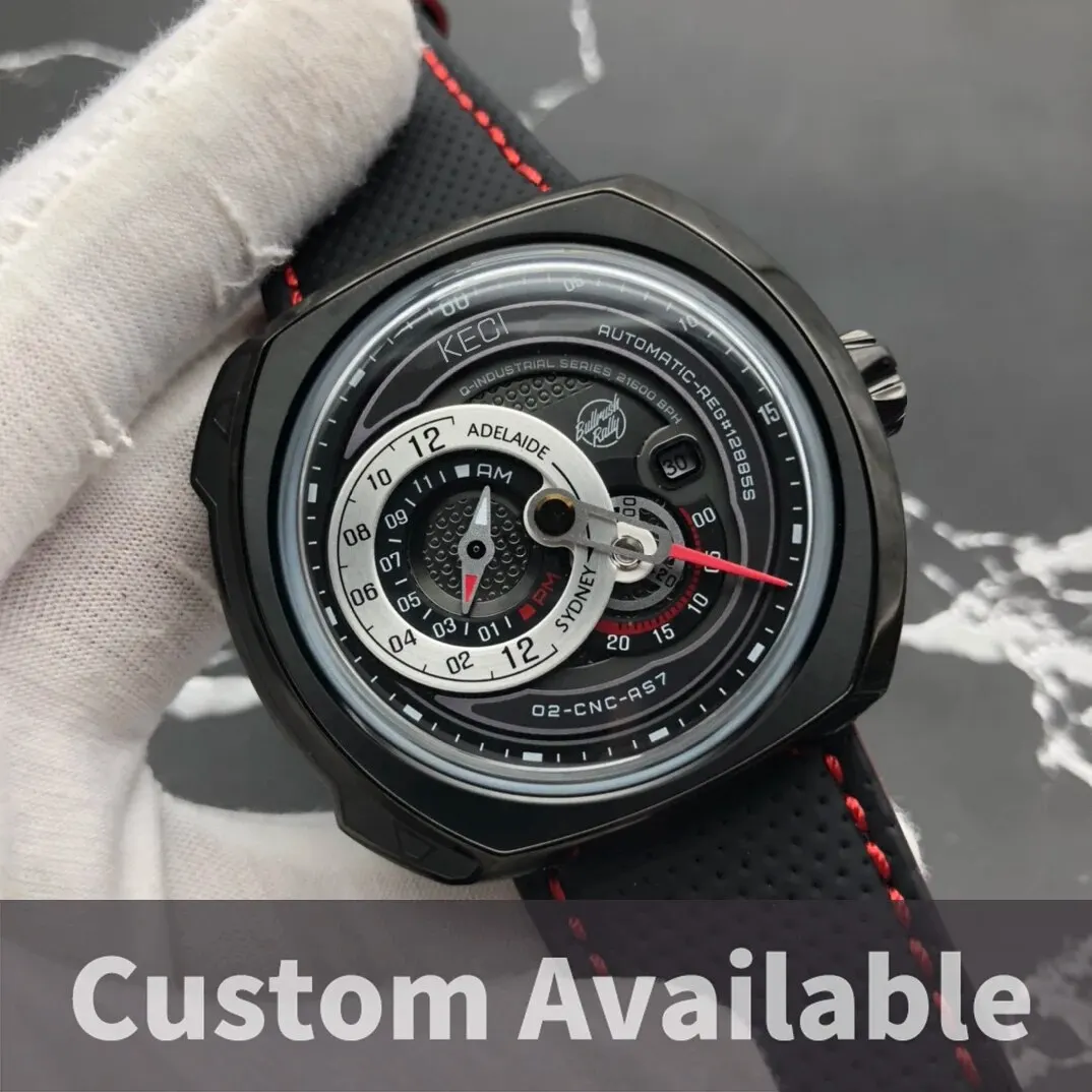 

Роскошные 47 мм большие наручные промышленный дизайн Мужская мода семь часов из нержавеющей стали автоматические механические пятница Clockes SF-Q3/04