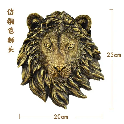 

Old antique Arts & Crafts sheep decoration Animal head decorative pendant Wall lion Wolf Bear and tiger leopard Wall ornament