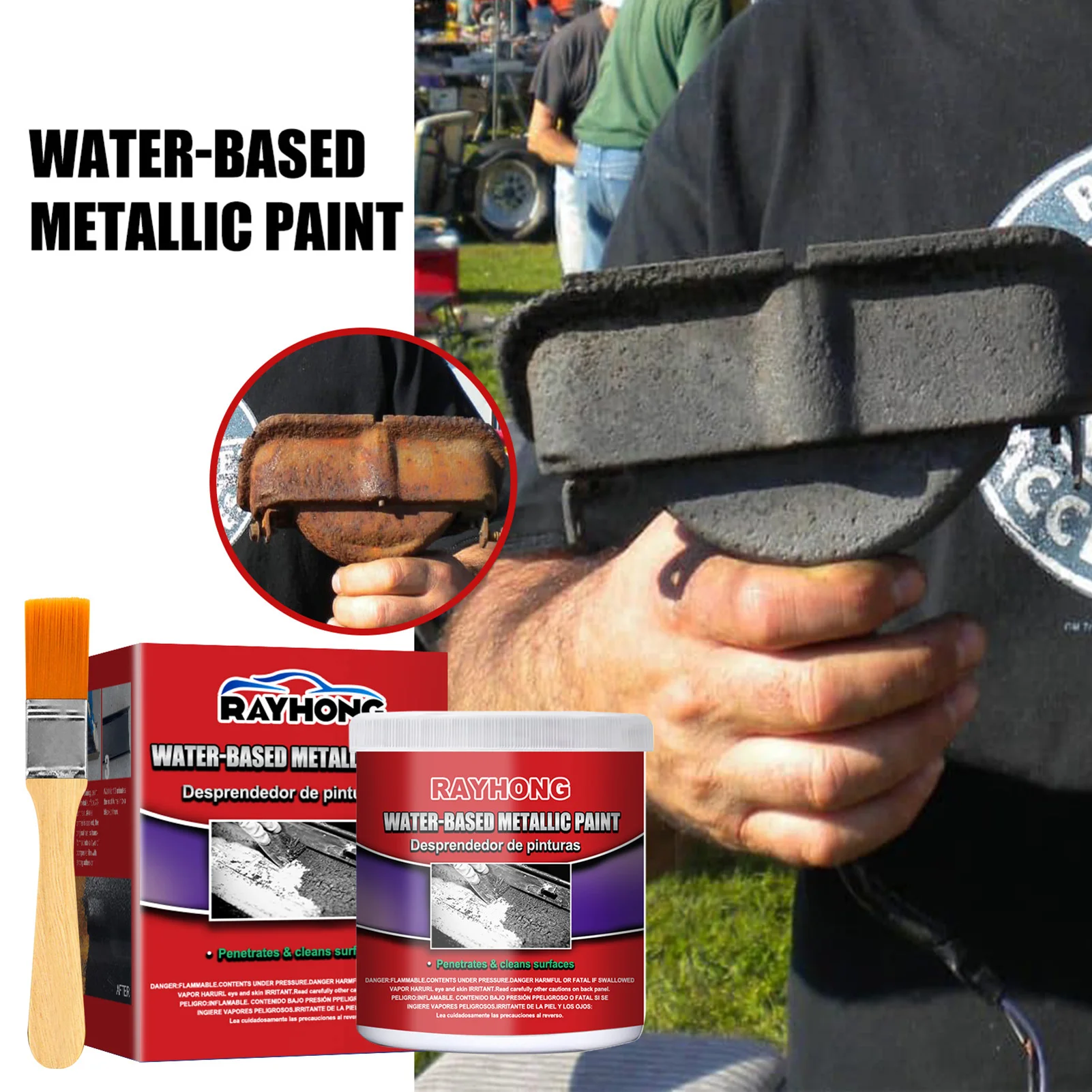 

Rust Paint Rust Remover Paste Water Based Primer Anti-Rust Non-Porous Protective Barrier Rust Proofing Corrosion Protection