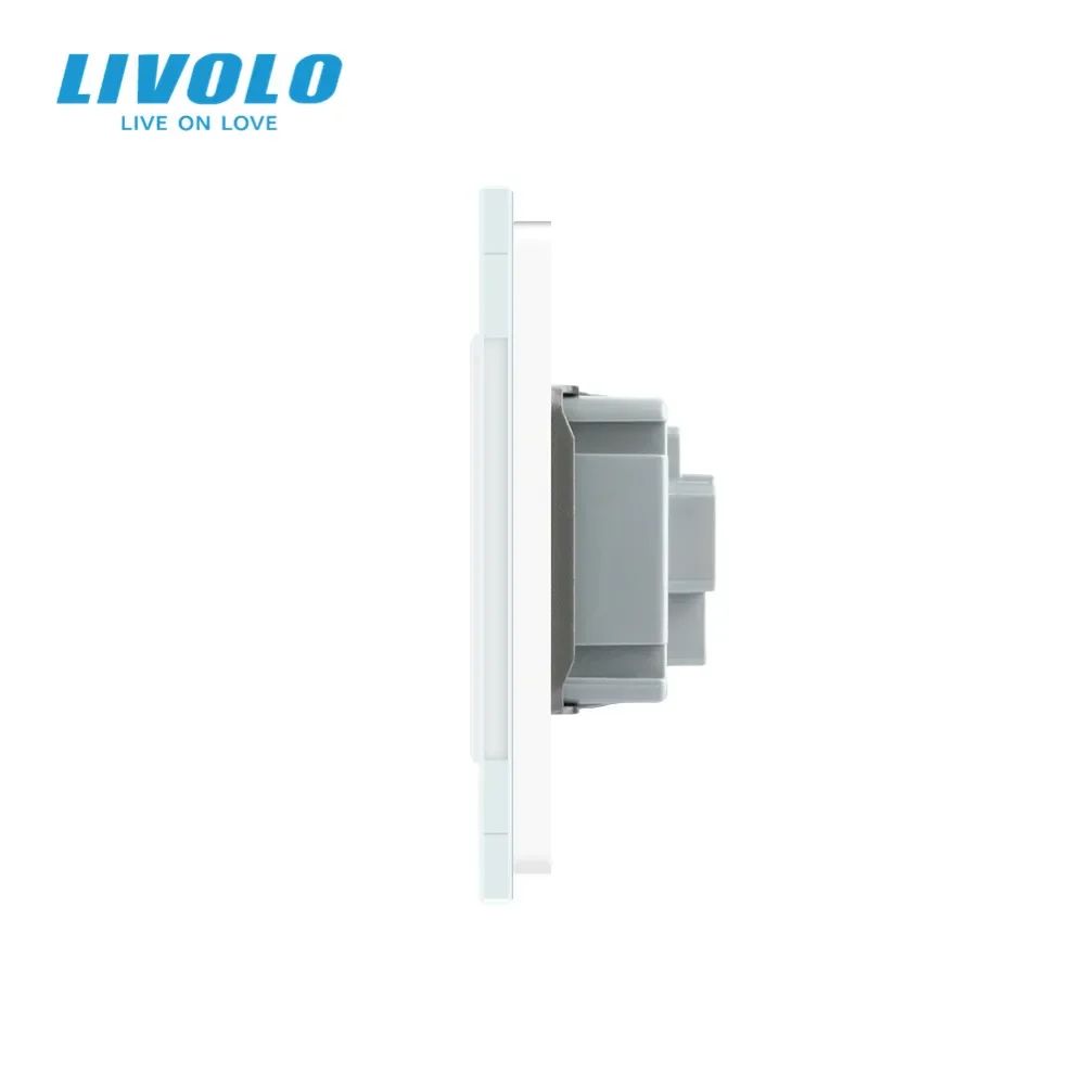 Оригинальная двойная израильская розетка LIVOLO, панель из закаленного стекла 16 А, 100 ~ 250 В переменного тока, сиамская конструкция, электрическая розетка (art.: 3920ca4697802) - 3920ca4697802