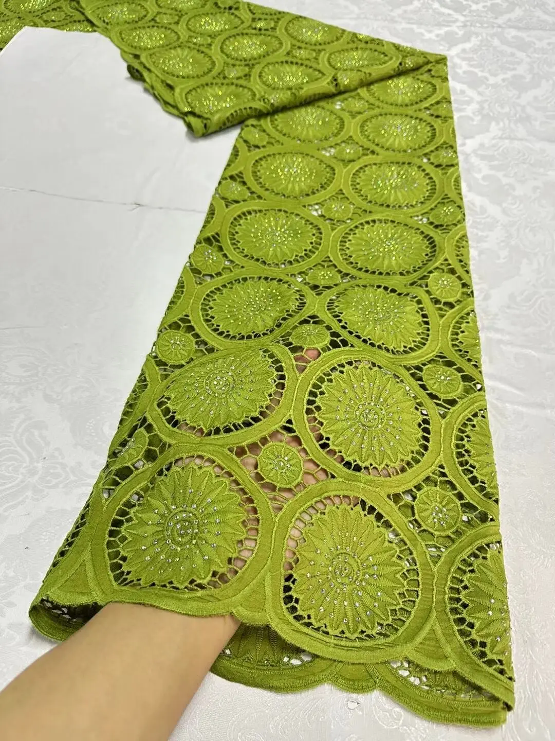 Нигерийская африканская кружевная ткань 2024 высококачественное кружево