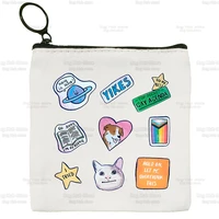 heartstopper square bag coin purse small bag nick and charlie card bag key bag coin romance tv show clutch bag zipper key bag
