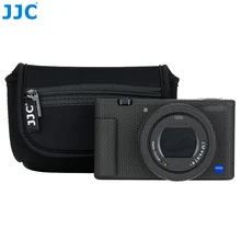소니 ZV-1 RX100 Ricoh GR III 올림푸스 TG6 TG5 TG4 용 JJC 컴팩트 카메라 가방 2 여분의 포켓이있는 네오프렌 소프트 카메라 파우치 케이스
