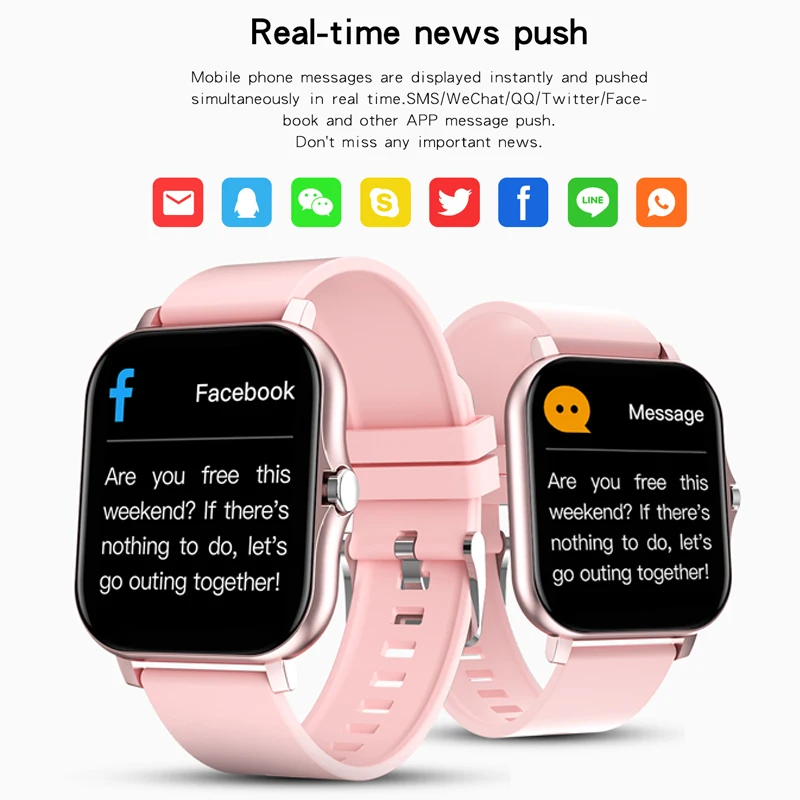 

2022 New Fashion Smart Watch Ladies Bluetooth Call Watch Woman Full Touch Screen Sports fitness Waterproof Smart watch men women