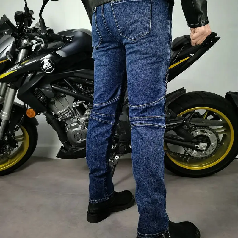 Loong Biker 2022 New Motorcycle Riding Protective Jeans Locomotive Outdoor Sports Straight Pants Wear-Resistant Casual Trousers enlarge