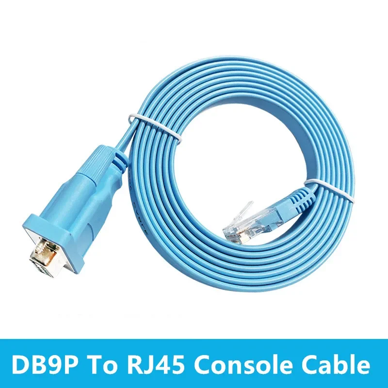 Консольный кабель DB9P RJ45, 1,8 м, RJ 45, порт Ethernet к RS232 DB9, последовательные маршрутизаторы, сетевой кабель для маршрутизатора Cisco Switch, синий (art.: 3920d05099def) - 3920d05099def