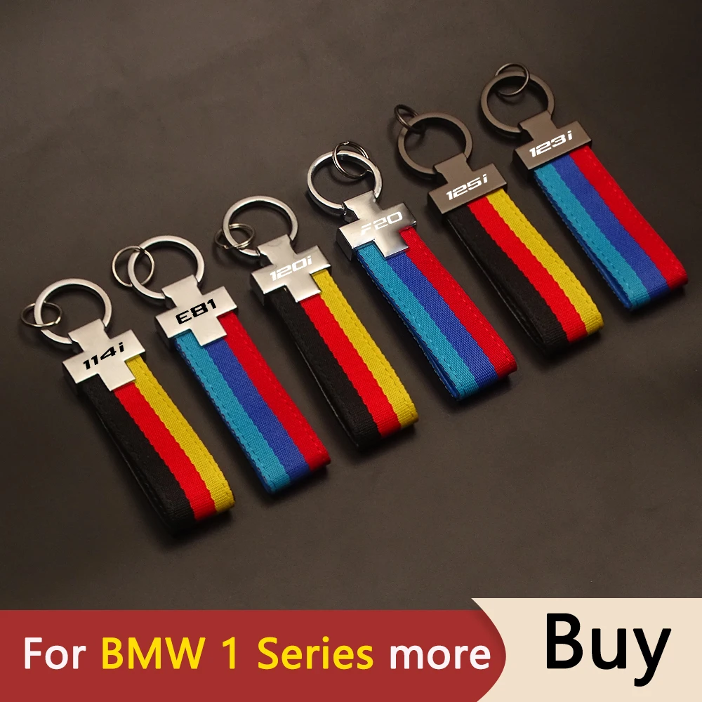 Германия M спортивный металлический кожаный плетеный крест автомобильный брелок для BMW 1 серии E81 E82 E87 E87N 114i 125d 125i 130i 135i