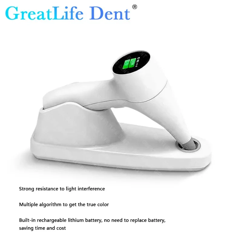 Фото GreatLife Dent Стоматологический инструмент Цифровая колориметрическая направляющая Корректор ЖК-экран Беспроводной стоматологический фотоэлектрический компаратор цвета зуба №3