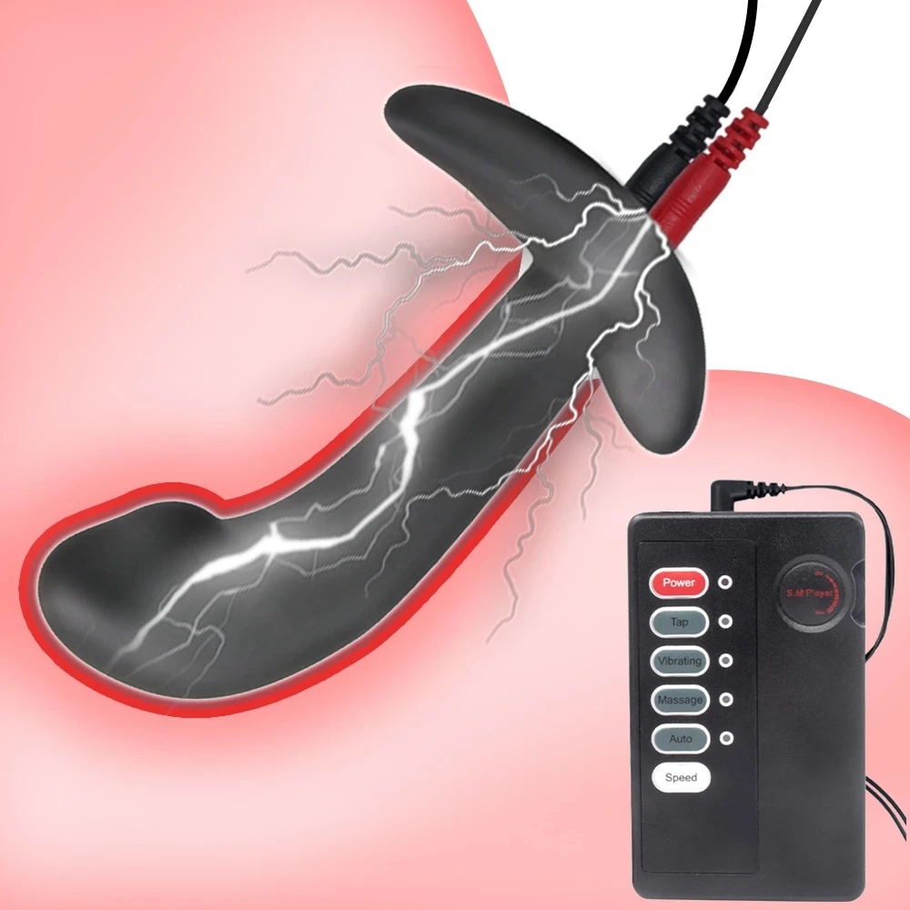 

Electro Shock Anal Plug Sex Toys For Men Women Masturbator Electro Stimulation Silicone Butt Plug Prostate Massager BDSM Sex Toy
