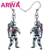 arwa enamel alloy floral mars spacema astronautn earrings drop dangle gifts fashion jewelry for women girls charms party favors