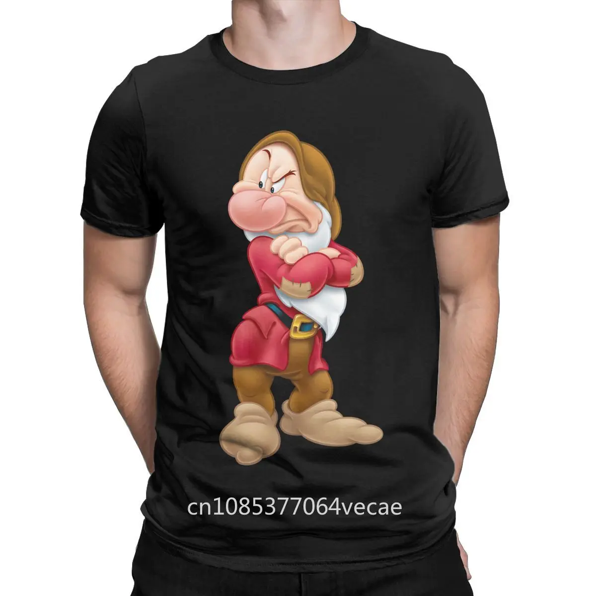 Футболка мужская с коротким рукавом и круглым вырезом из чистого хлопка