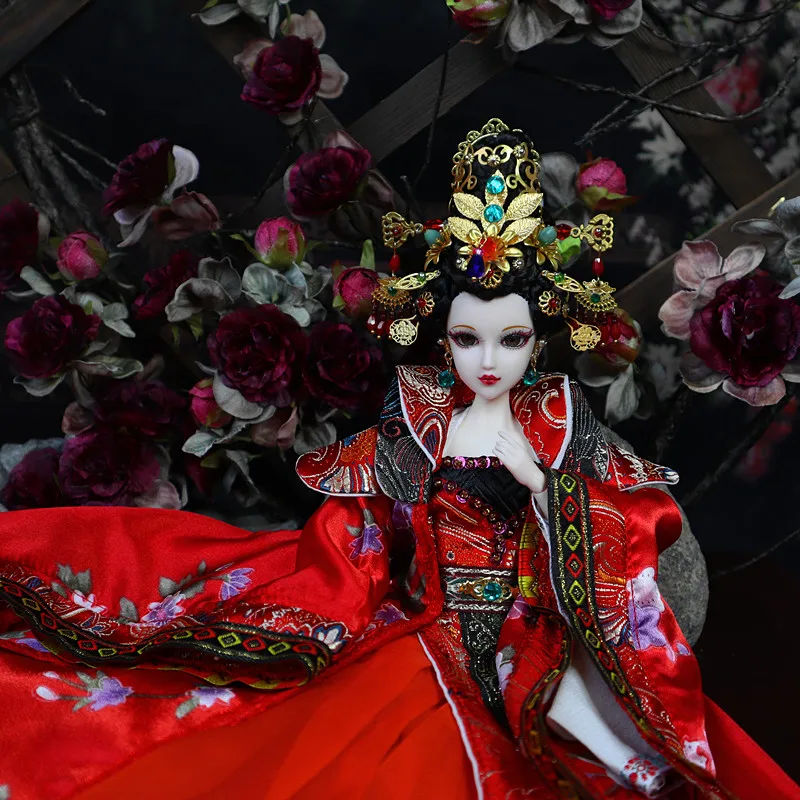Collectible Tang Dynasty Princess Queen Doll W/ 12 Jointed Body Girl Toys Gifts