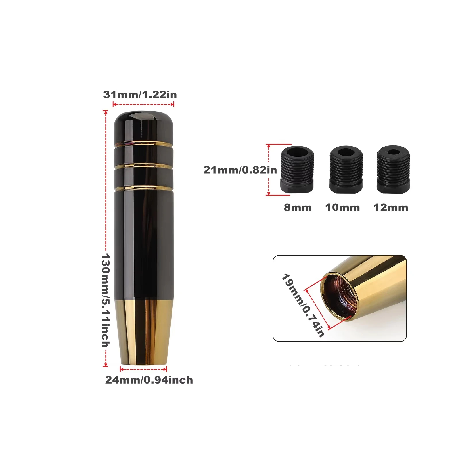 9 см/13 см/18 см автомобильная ручка переключения передач из алюминиевого сплава JDM рычаг переключения передач головка авто ручная ручка переключения передач для автоматического универсального