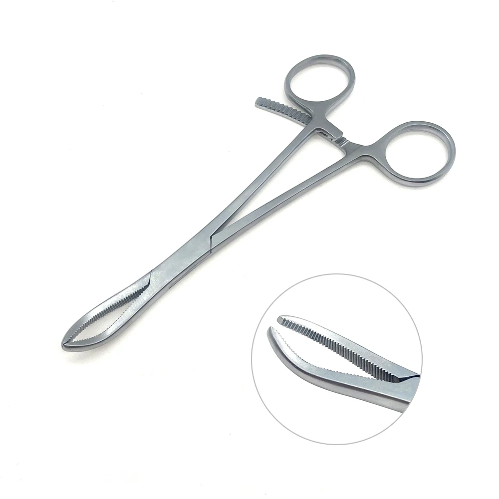 

Stainless Steel Bone Reduction Forceps Serrated Jaws Veterinary Bone Forceps Orthopedic Surgical Instrument