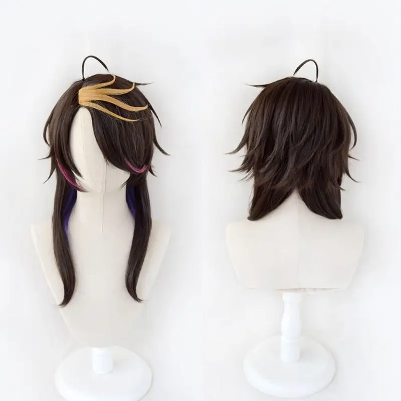 

Vtuber Shu Yamino Cosplay Wig Nijisanji Luxiem Long Black Hair Heat Resistant Prop Accessories Free Wig Cap