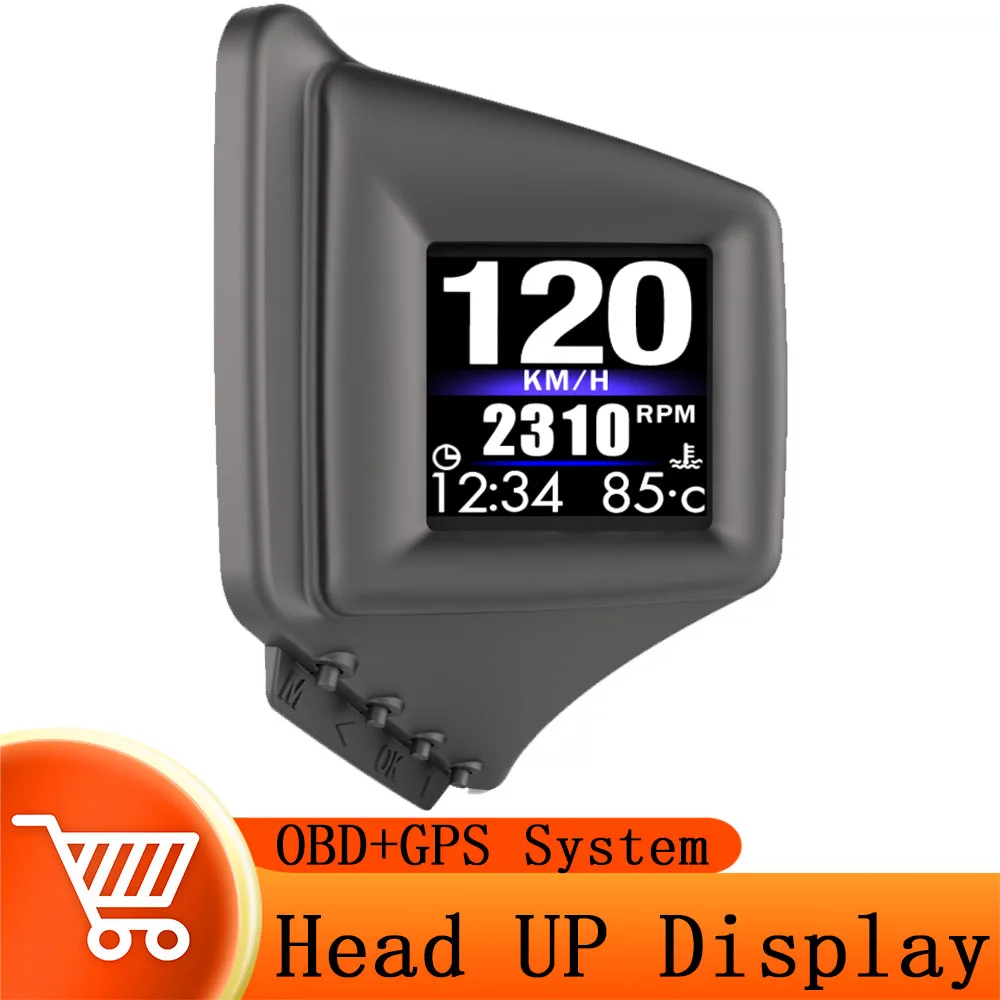 HUD Head UP Display OBD2+GPS On-board Computer RPM Turbo Oil Pressure Water Temp GPS Speedometer Projectors Car Accessories