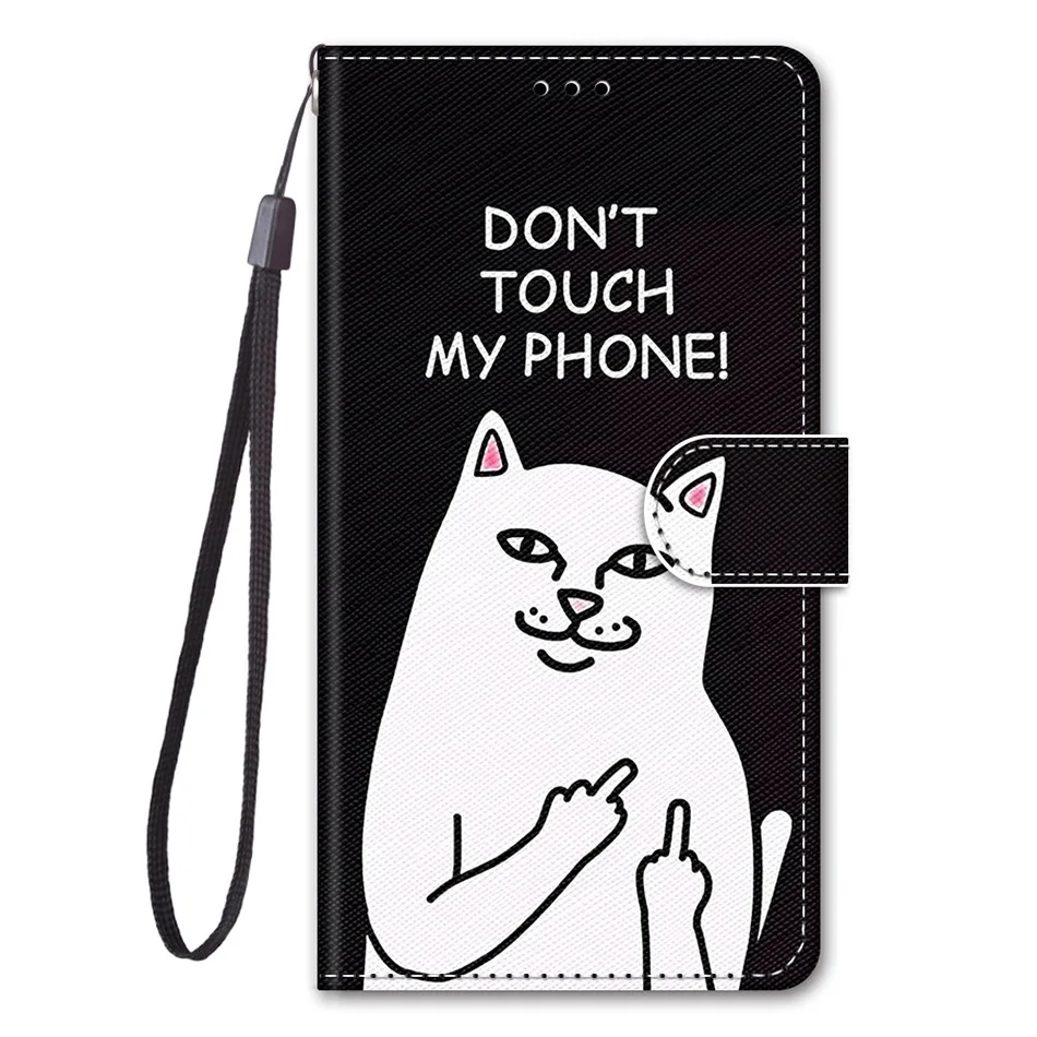 Lovely Cat Wolf Pattern Wallet Flip Cases For Redmi 4X 6 6A Note 4 4X 5 5A 6 7 8 10 11 Pro 10S 11S Card Holder Stand Book Cover