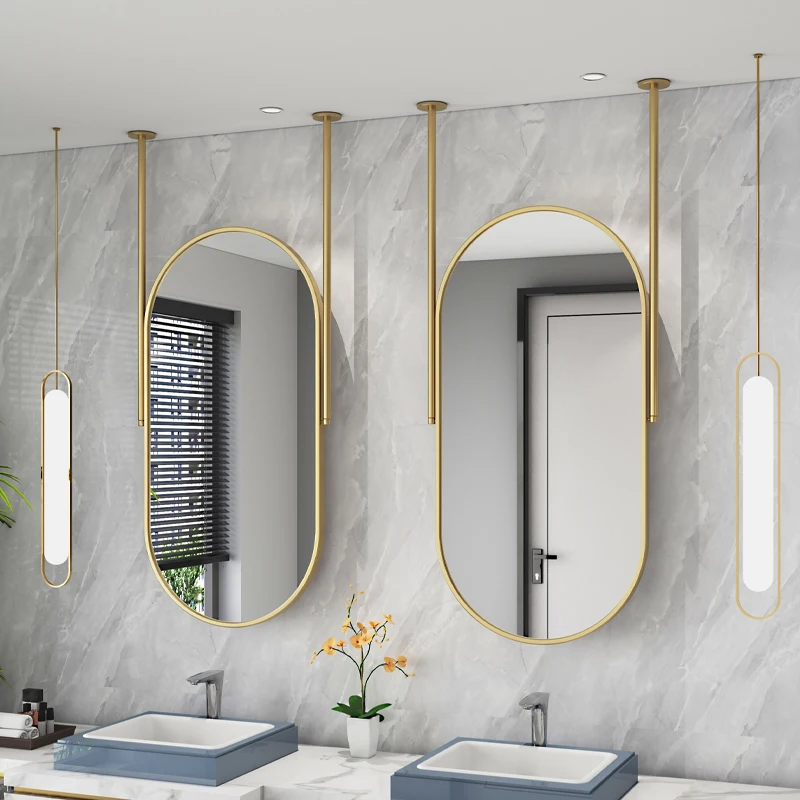 

Decorative Led Lighted Makeup Mirror Bathroom Design Hairdressing Dressing Table Mirror Full Body Espejos Aesthetic Room Decor