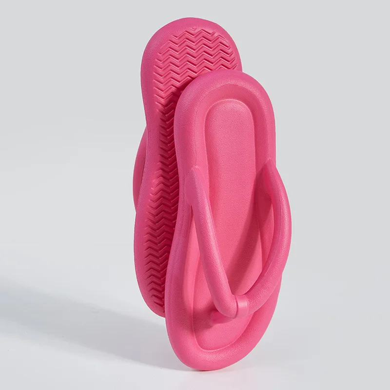 Summer Women Thick Slippers Sole Beach Slides Bathroom Anti-Slip Soft Sandals Fashion Ladies Flip-flops Shoes