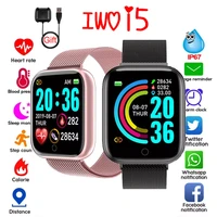 iwo i5 pro smart watch womens digital watch smartwatches heart rate blood pressure fitness tracker for android ios pk y68s
