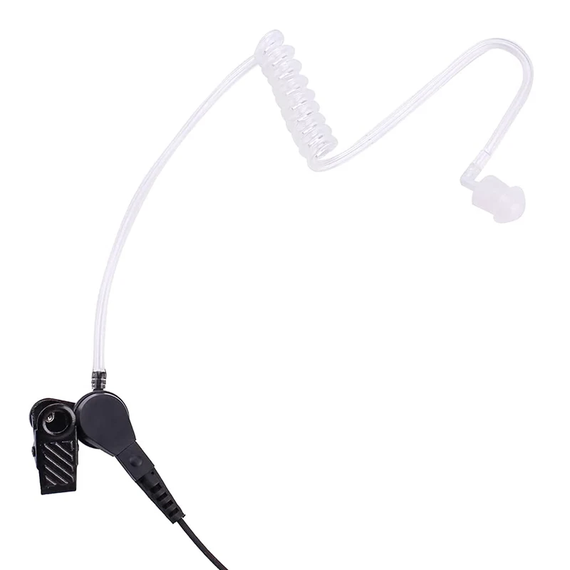Single-Wire Walkie Talkie Earpiece Compatible for Midland GXT LXT Radio with PTT and Mic Tansparent Air Acoustic Tube Headset