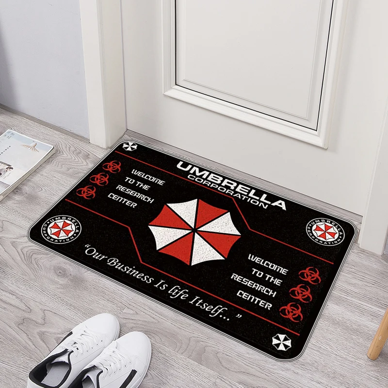 

Umbrella Corperation Welcome Mat Home Carpet Rug Entrance Doormat Non-slip Washable Carpet Bathroom Floor Mats Decor for Hallway