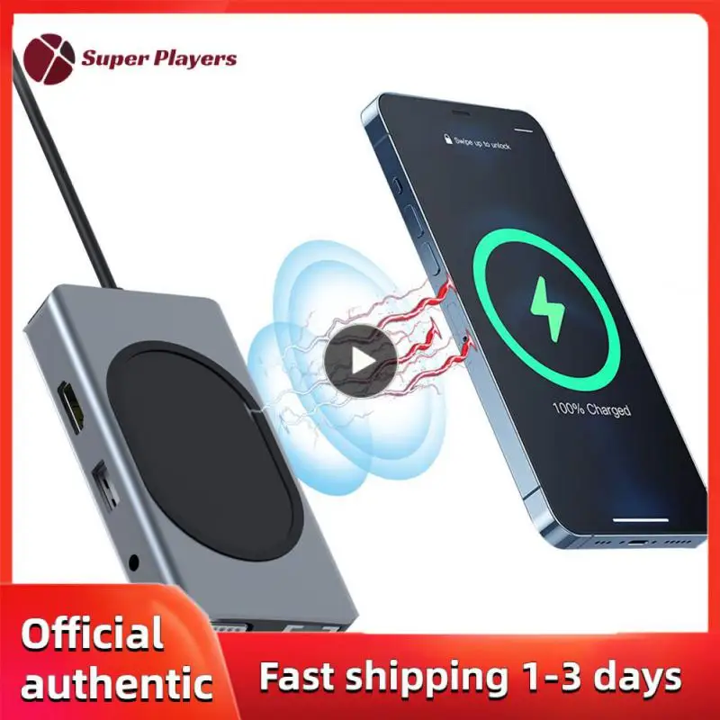 

100w Pd Fast Charge Vga 9-in-1 Docking Station 4k 30hz Sd/tf Card Slot 15w Wireless Charger Wireless Charger New Docking Station