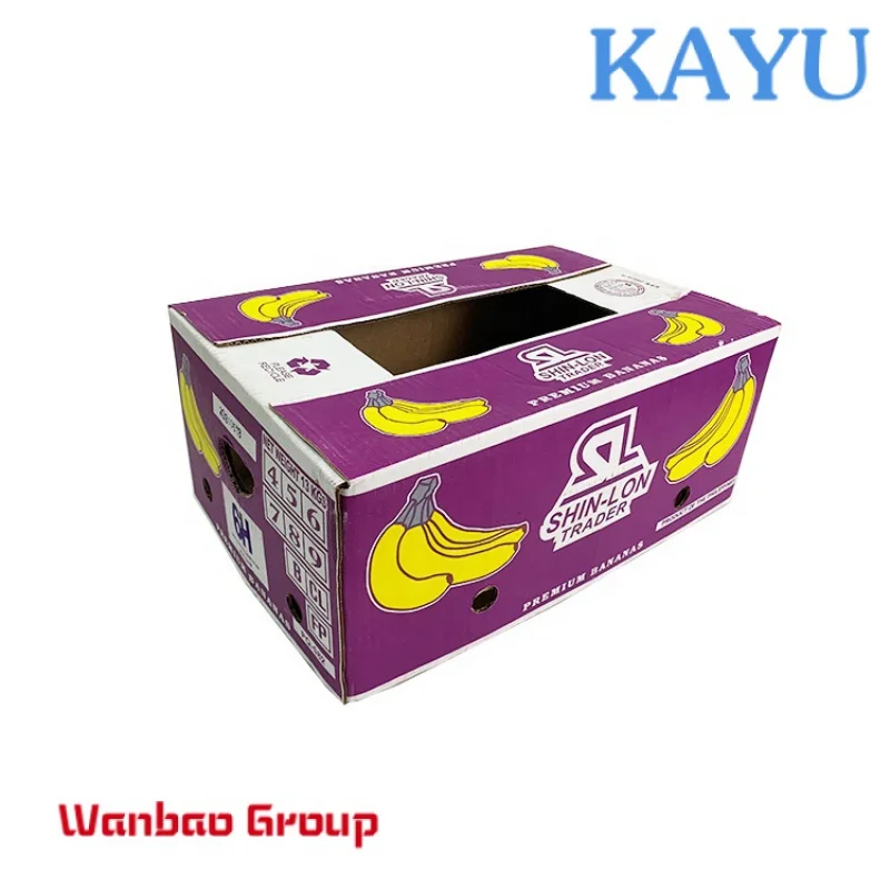 Custom Printing Cardboard Banana Fruit Packing Box Carton