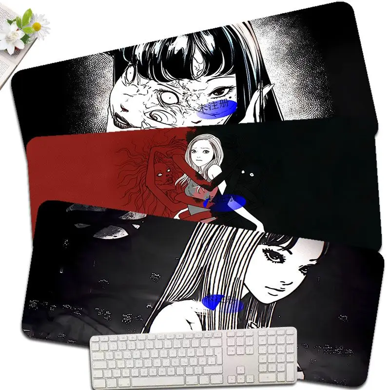 

Junji ito Rubber XXL Office Computer Desk Mat Table Keyboard Big Mouse Pad Laptop Cushion Non-slip Deskpad Home Decor